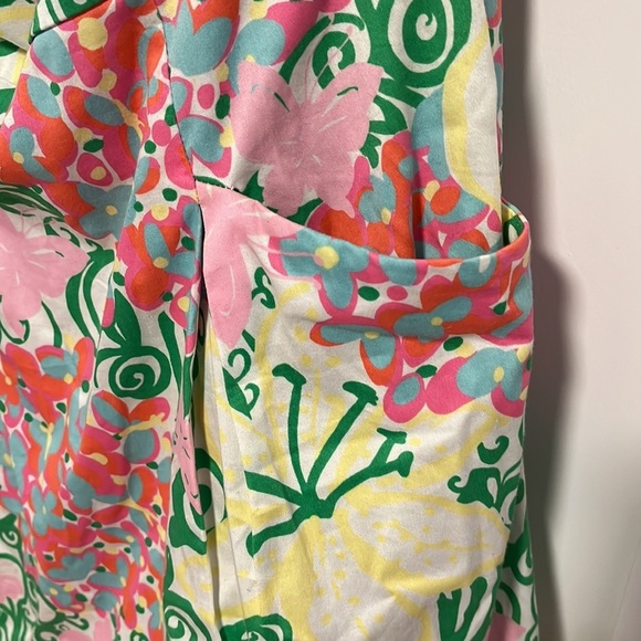 LILLY PULITZER MARIPOSA DRESS strapless with pockets size 6 - Picture 4 of 4